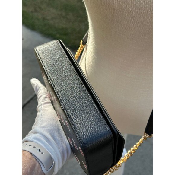 Kate Spade Morgan Stencil Hearts Flap Chain Wallet Crossbody KE350 - Picture 7 of 16